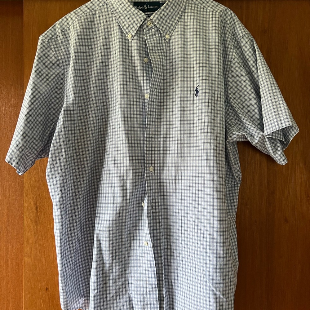 Ralph Lauren Men's Blue Checkered Shirt